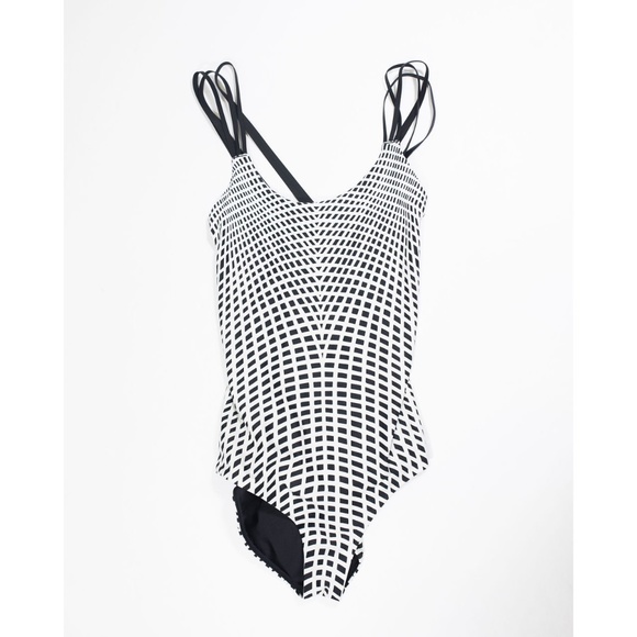 Lululemon Strappy Back One Piece Swimsuit Checked